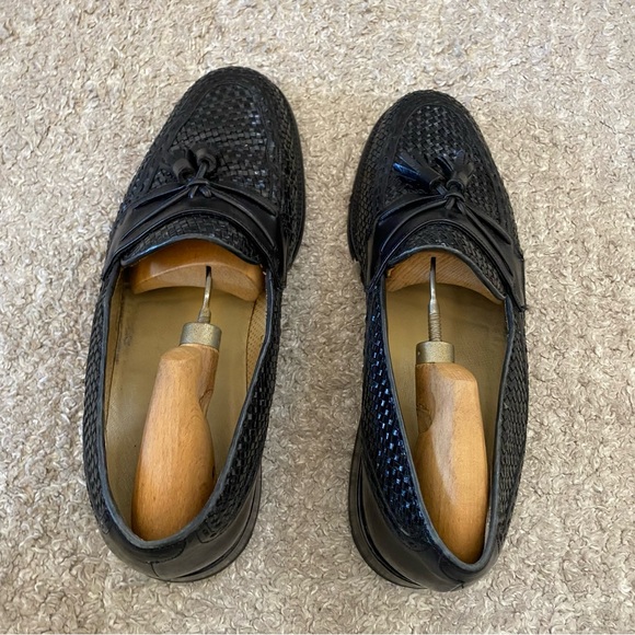 Mezlan black leather upper loafer shoes men’s size 10.5M main image 5